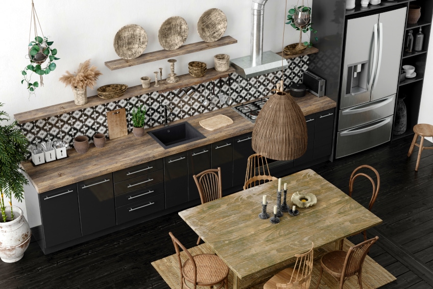 Introduce Earth Tones on Counters and Floors