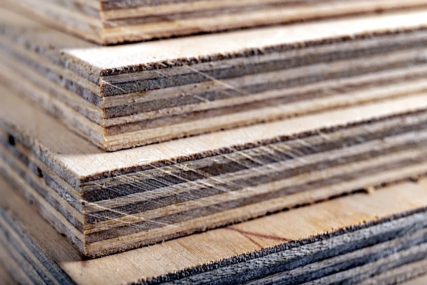 Plywood Layers Close-Up