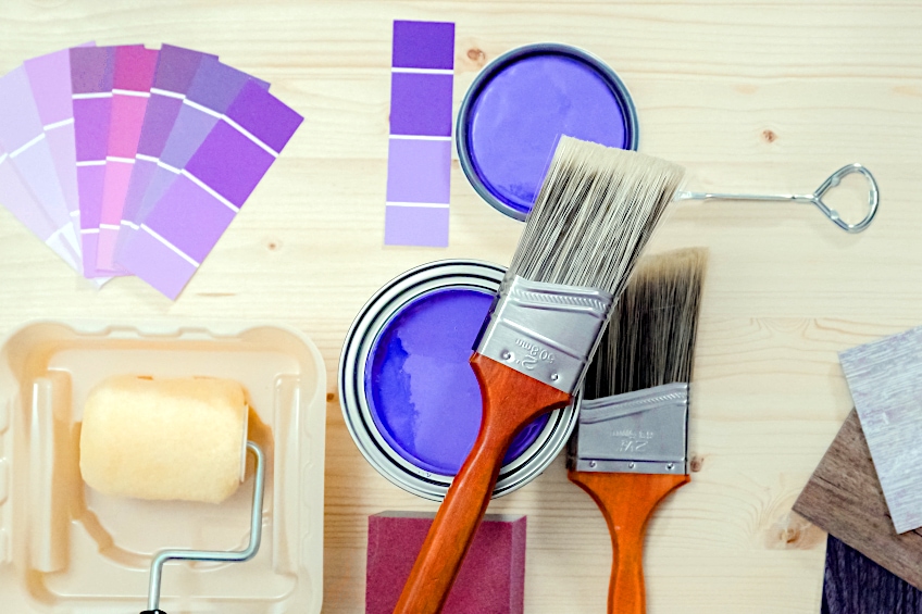 Purple Paint and Samples