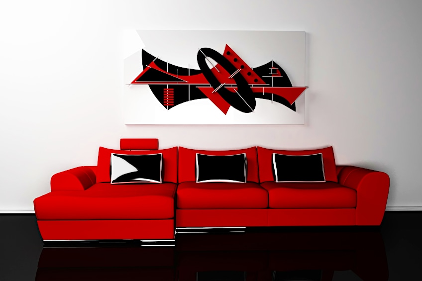 Red and Black Used Together
