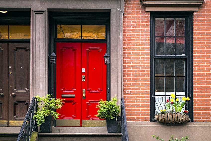 Red is an Ideal Front Door Color