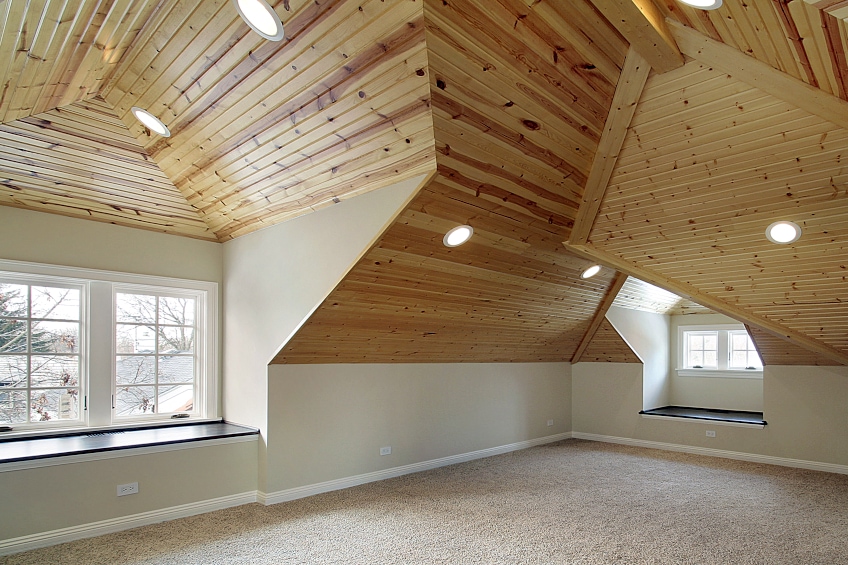 Tongue-and-Groove Attic Ceiling