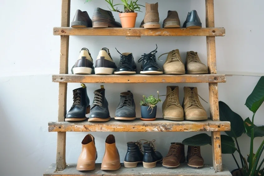 ladder shoe storage