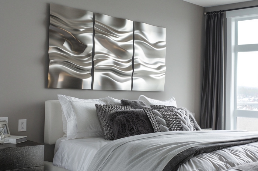metal bed wall decor