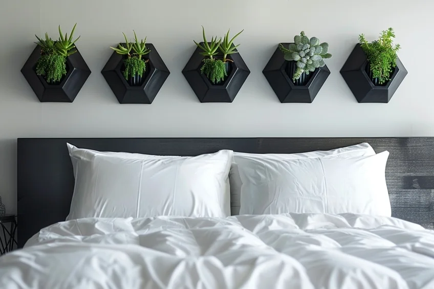 plants bed wall decor