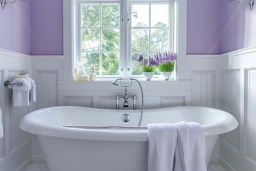 lavender bathroom